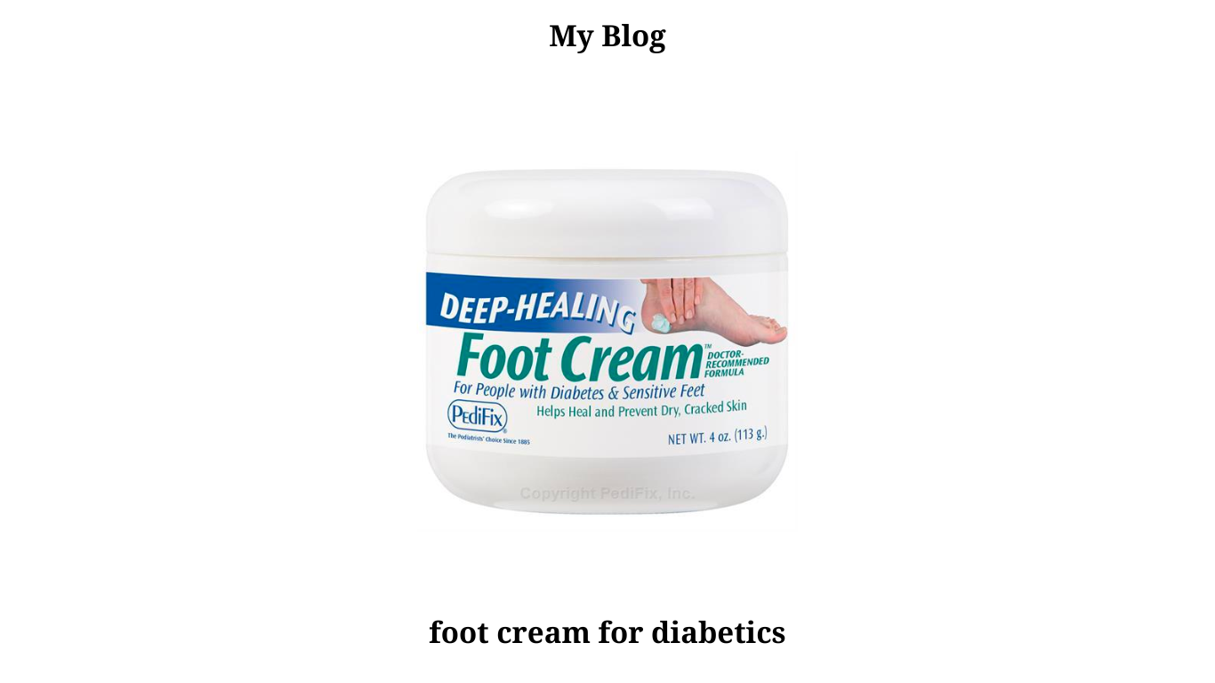 foot cream for diabetics
